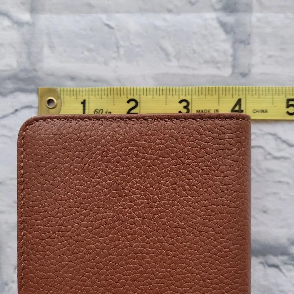 NWT Ted Baker Jade Leather Dark Tan Zip Around Wallet